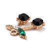 Alloy Rhinestone Pendants ALRI-WH0005-12D-3