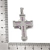 Brass Micro Pave Magenta Cubic Zirconia Pendants CU-CBA4BAF-03P-3