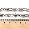 304 Stainless Steel Oval Infinity Link Chain Necklaces for Women Men NJEW-K249-20C-P-5