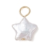 Natural Keshi Pearl Charms PALLOY-JF04240-01-3