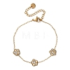 304 Stainless Steel Micro Pave Clear Cubic Zirconia Charm Bracelets BJEW-K297-03C-G-2