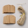 100Pcs Rectangle Blank Kraft Paper Price Tags CDIS-WH0027-31-1