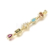 Brass Micro Pave Colorful Cubic Zirconia Big Pendants KK-E802-18G-A-2