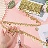 Polyester Metallic Thread & Sequins Lace Tassel Ribbon OCOR-WH0105-237A-3