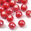 Glazed Porcelain Round Beads X-PORC-S489-8mm-14-1