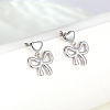 Non-Tarnish Sweetheart 304 Stainless Steel Heart Stud Earrings FA2916-2-1