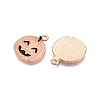 Halloween Theme Rack Plating Luminous Alloy Enamel Pendants ENAM-N056-229G-3