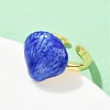 Brass Enamel Adjustable Cuff Rings for Women RJEW-G357-01N-3
