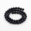 Synthetic Blue Goldstone Round Bead Strands G-P070-61-4mm-2