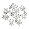 SHEGRACE Brass Micro Pave Clear Cubic Zirconia Pendants XGRQ29117-394P-W-1