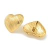 Heart Ion Plating(IP) 304 Stainless Steel Stud Earrings EJEW-G400-30G-2