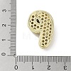 Rack Plating Brass Micro Pave Clear Cubic Zirconia Pendants X-KK-R163-05P-G-3