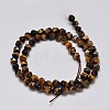 Faceted Natural Tiger Eye Beads Strands G-K066-01-6mm-2