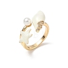 Ocean Brass Enamel Finger Rings RB-CBAD847-01C-G-1