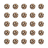 50Pcs Printed Natural Wooden Beads WOOD-TA0001-56-13