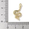 Brass Micro Pave Clear Cubic Zirconia Pendants KK-S505-04G-02-3