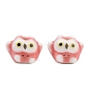 Cute Hand Painted Mini Owl Porcelain Beads PORC-F014-01F-1