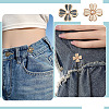 4Pcs 2 Colors Flower Alloy Enamel Adjustable Jean Button Pins DIY-TA0014-92-8