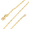 1.5mm Rack Plating Brass Singapore Chain Necklaces for Women Men MAK-L044-28G-4