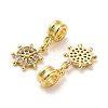Rack Plating Brass Micro Pave Cubic Zirconia Charms KK-S398-10A-2