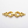 Brass Micro Pave Cubic Zirconia Fold Over Clasps ZIRC-F013-01G-FF-2