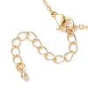 Natural Amethyst Round Beads link Bracelets BJEW-JB13172-01-4