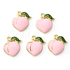 Light Gold Plated Alloy Enamel Pendants X-ENAM-R136-26-1