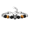 Tiger Eye Beaded Bracelets PW-WG63DC0-01-5