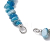 Natural Apatite Chip Nylon Braided Beaded Bracelet Making AJEW-JB01296-07-2