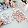 CRASPIRE 8 Sheets 4 Style Flower Pattern Ceramics Clay Water Transfer Paper DIY-CP0010-36A-01-3