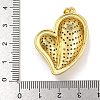 Rack Plating Brass Micro Pave Cubic Zirconia Pendants KK-I718-19C-G-3