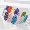 Handmade Millefiori Lampwork Beaded Stretch Bracelets for Men Women BJEW-G738-01C-14-3