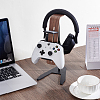 Aluminum Alloy Headset Display Riser Stands with Wood Support ODIS-WH0007-85-2
