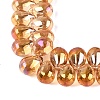 Electroplate Baking Paint Transparent Glass Beads Strands GL-N005-02A-C12-3