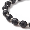 Dyed Natural Agate Beaded Stretch Bracelet BJEW-JB09180-01-4