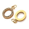 304 Stainless Steel with Crystal Rhinestone Charms RB-CBA5270-11G-O-2