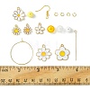 DIY Alloy Enamel Flower & Acrylic Beads Dangle Earring Making Kits DIY-FS0006-31-5