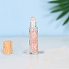 Natural Rose Quartz Roller Ball Bottles BOTT-PW0011-70A-02-1