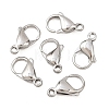 Tarnish Resistant 316 Surgical Stainless Steel Lobster Claw Clasps STAS-316-FL18A-1