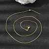 0.9MM Unisex 304 Stainless Steel Round Snake Chain Necklaces NJEW-P356-04G-1