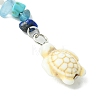 Sea Turtle Synthetic Turquoise Pendant Decorations HJEW-JM02142-02-4