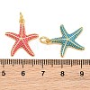 Brass Enamel Pendants KK-CBAEBFB-14G-3