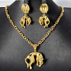 Brass Stud Earrings & Pendant Necklaces Sets for Women FS-WGFF87F-01-1