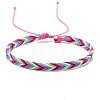 Wax Ropes Braided Woven Cord Bracelet PW-WG26335-03-1