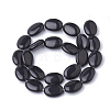 Natural Black Stone Beads Strands X-G-S292-26-2