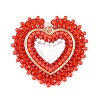 Glass Seed Beaded Pendants PALLOY-MZ01385-2