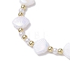 Shell Shape Plastic Stretch Bracelets BJEW-JB10342-01-3