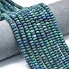 Dyed Natural Chrysocolla and Lapis Lazuli Beads Strands G-P575-A35-6x4mm-1