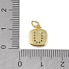 Rack Plating Brass Micro Pave CLear Cubic Zirconia Charms KK-E110-14G-U-3