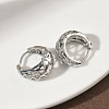 Hollow Triangle Brass Micro Pave Clear Cubic Zirconia Hoop Earrings EJEW-G452-04P-3